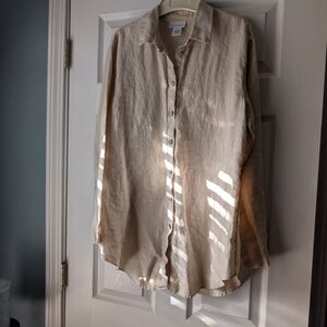 Soft Surroundings Linen Button-Up Shirt